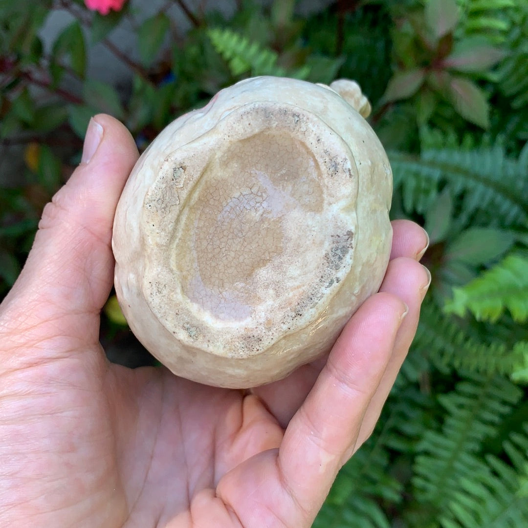 Antique Small Floral Rustic Porcelain Vase