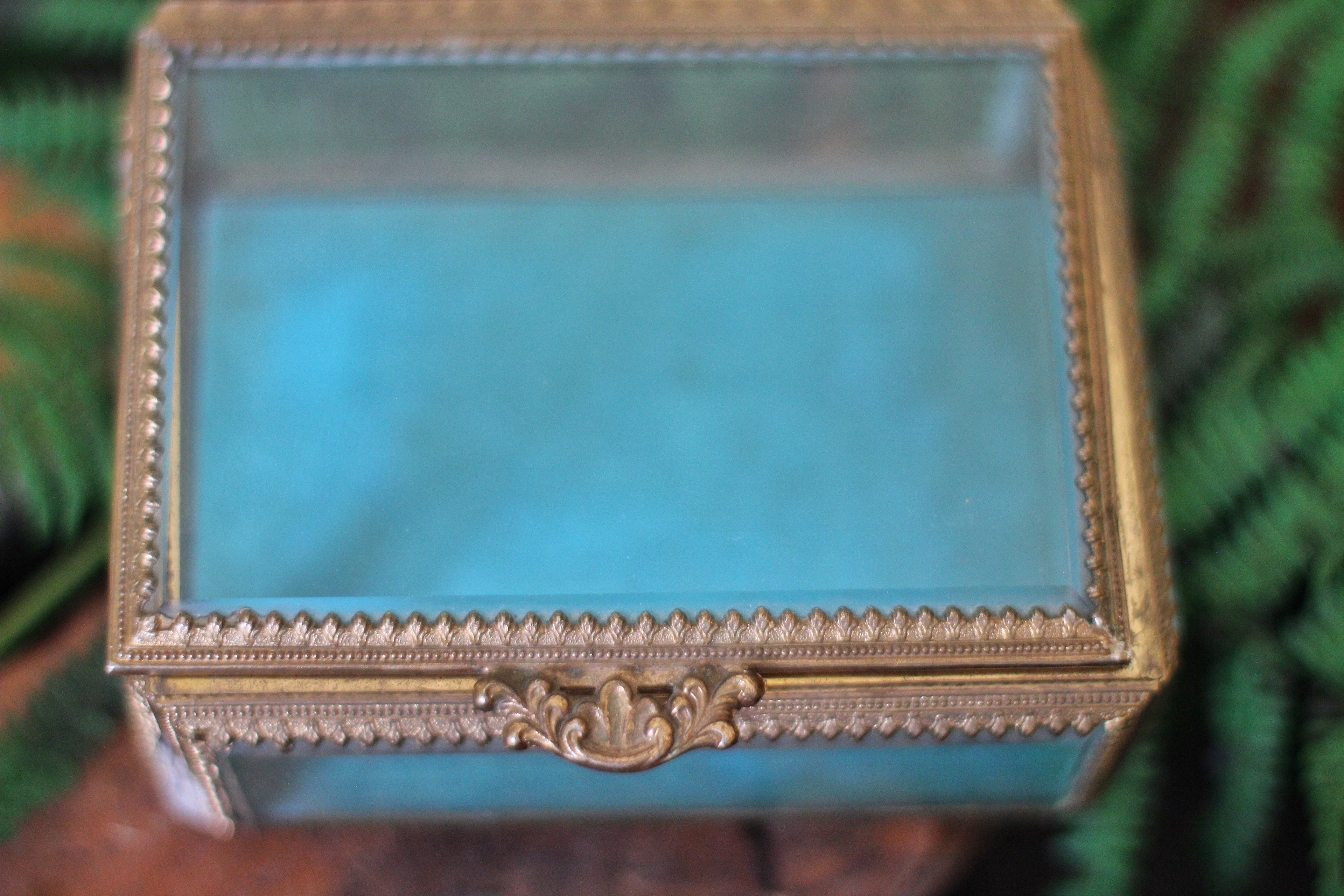 Antique Turquoise Jewelry Box
