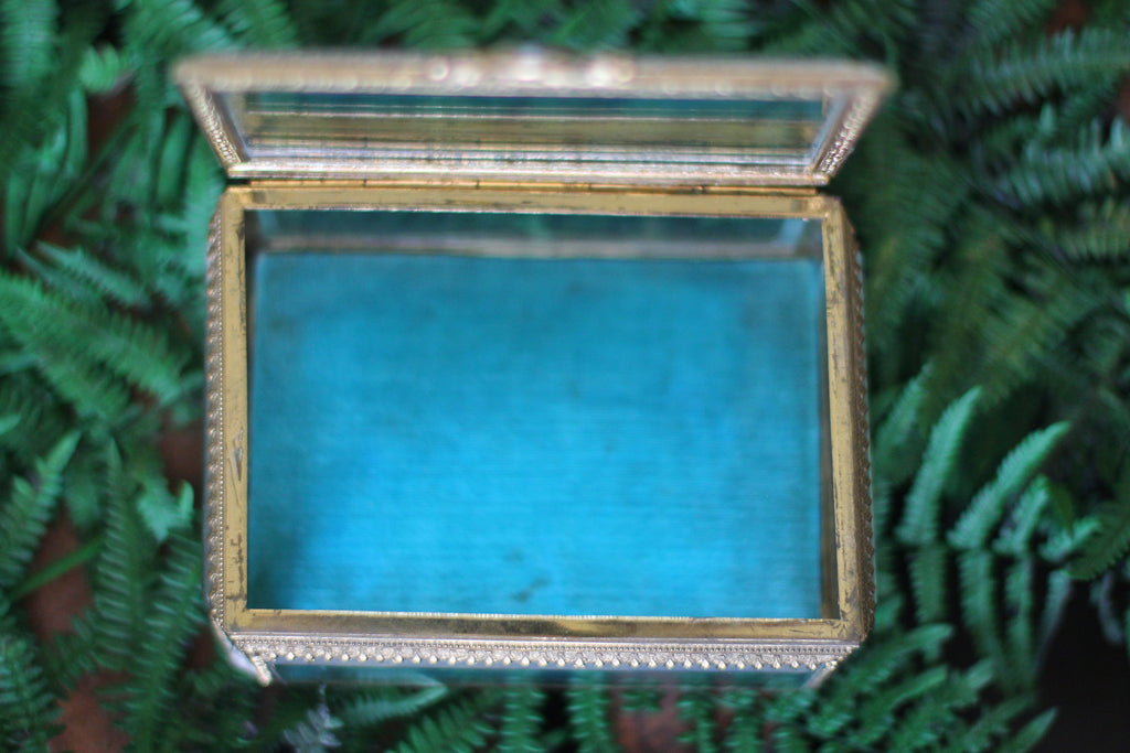 Antique Turquoise Jewelry Box