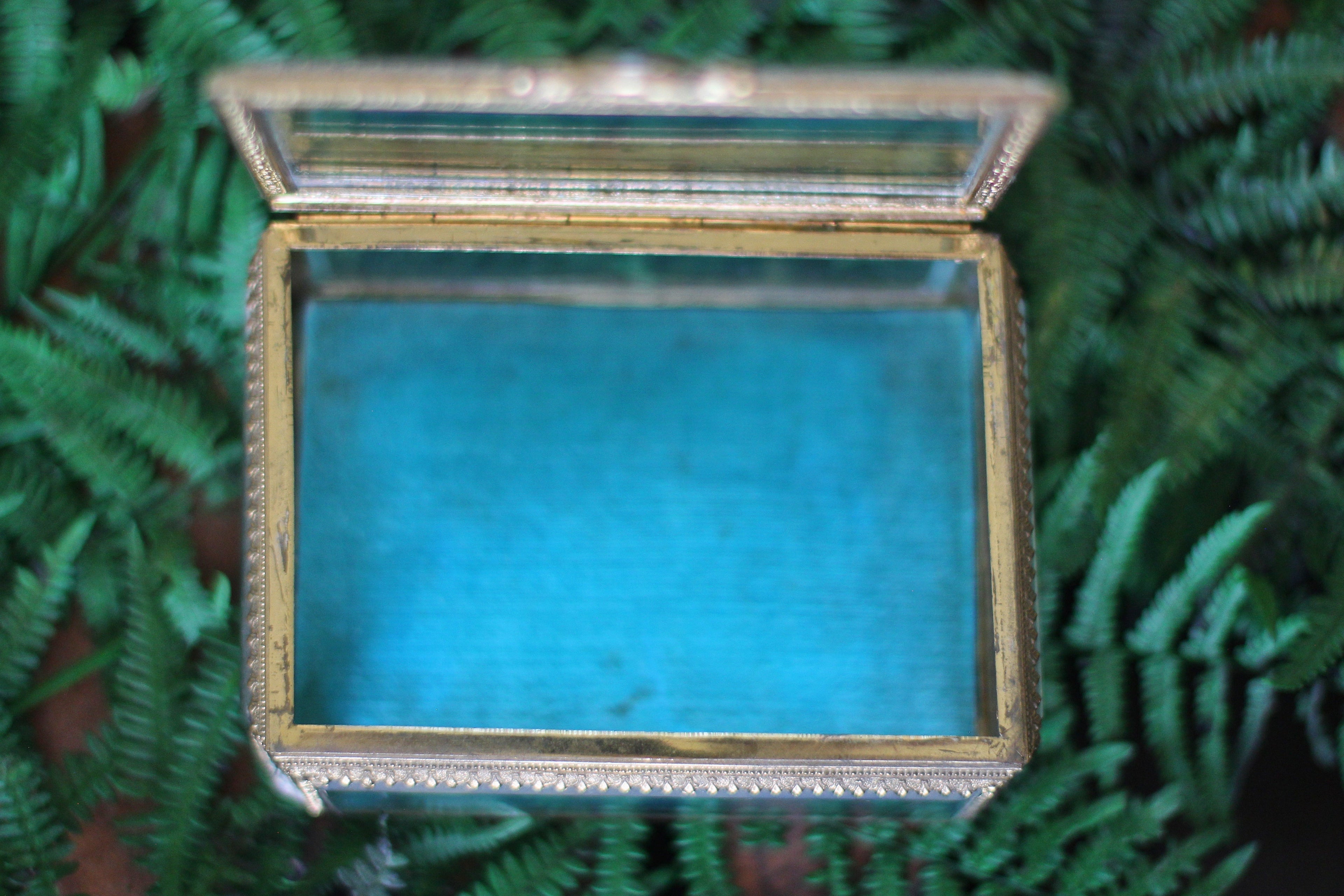 Antique Turquoise Jewelry Box