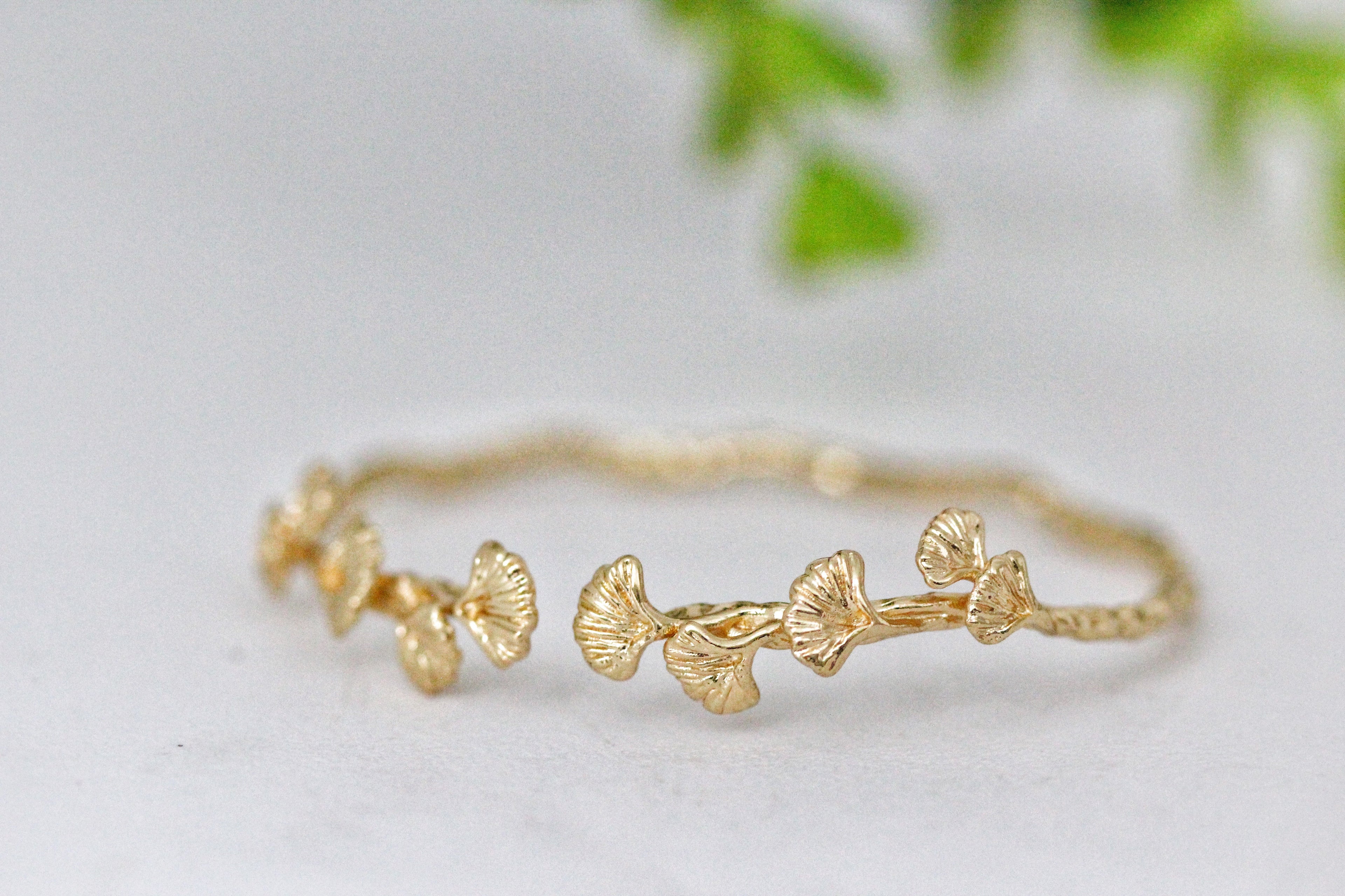 Ginkgo Leaves Branch Bracelet