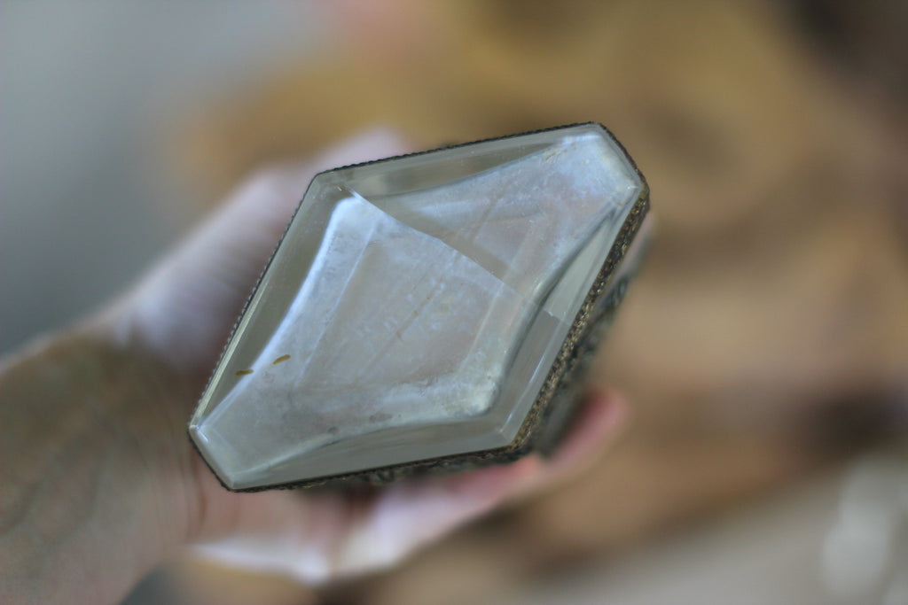 Antique Silver Floral Collar Perfume Bottle