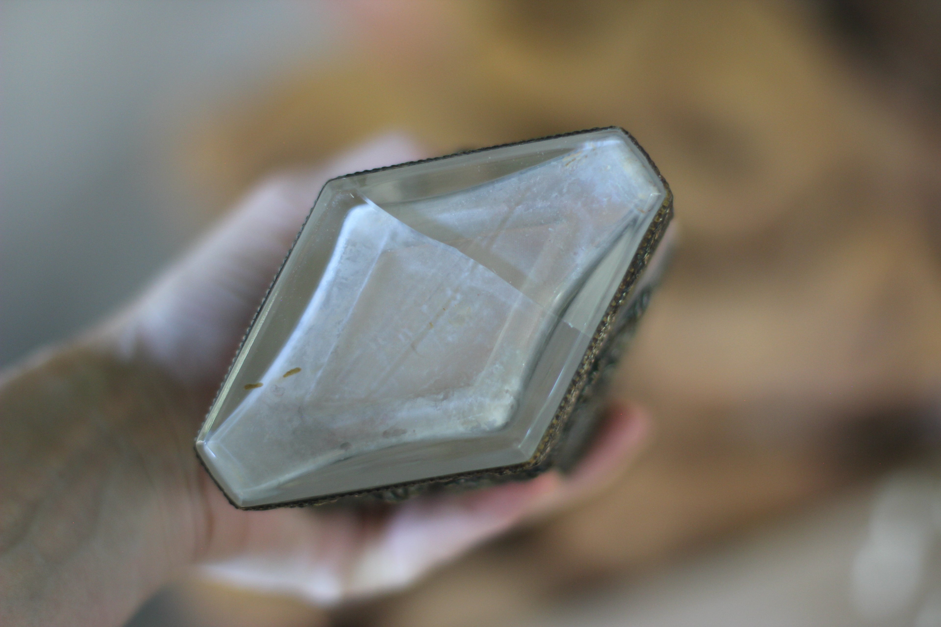 Antique Silver Floral Collar Perfume Bottle