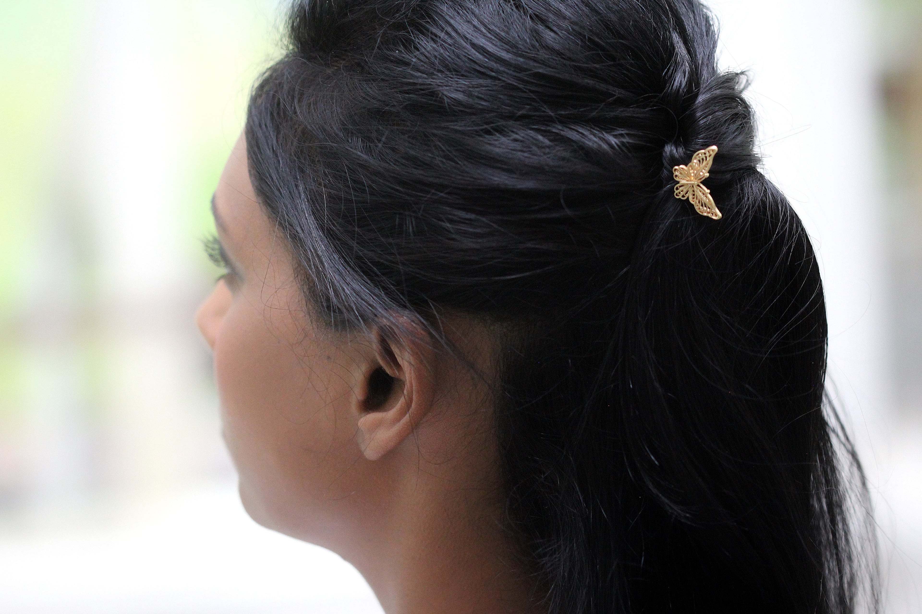 Baby Filigree Butterfly Hair Prong