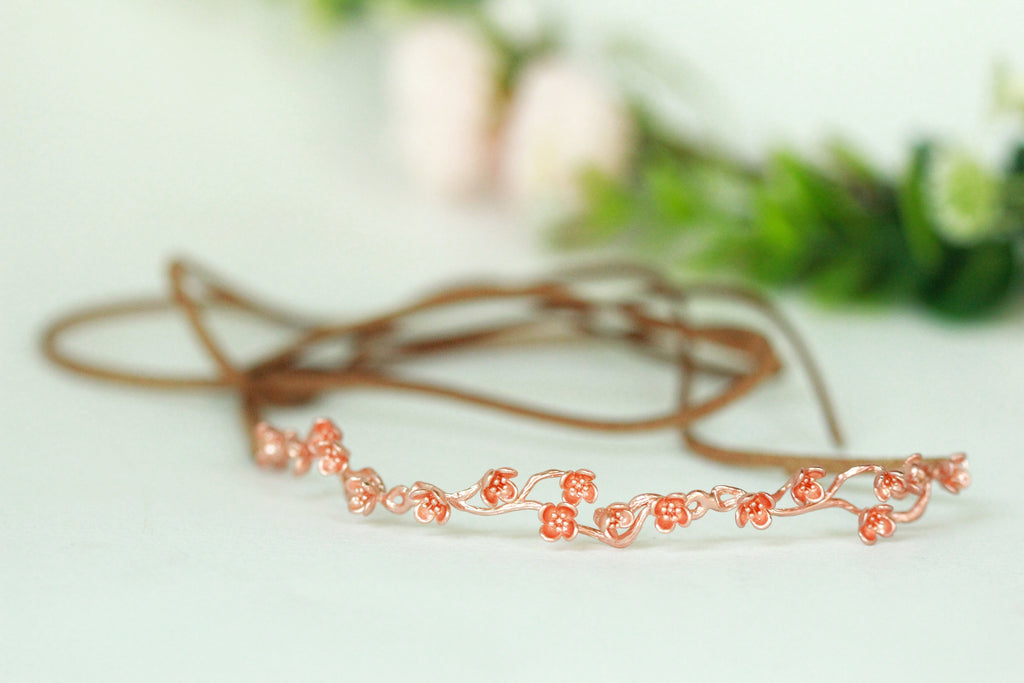 Short Cherry Blossoms Hair Chain