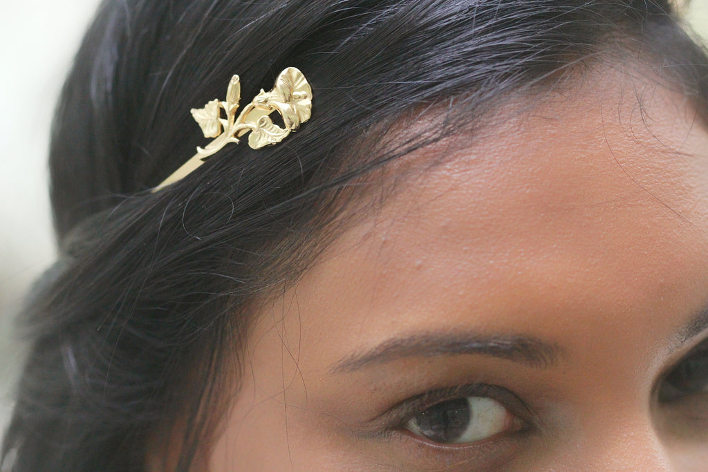 Morning Glory Flowers Goddess Crown