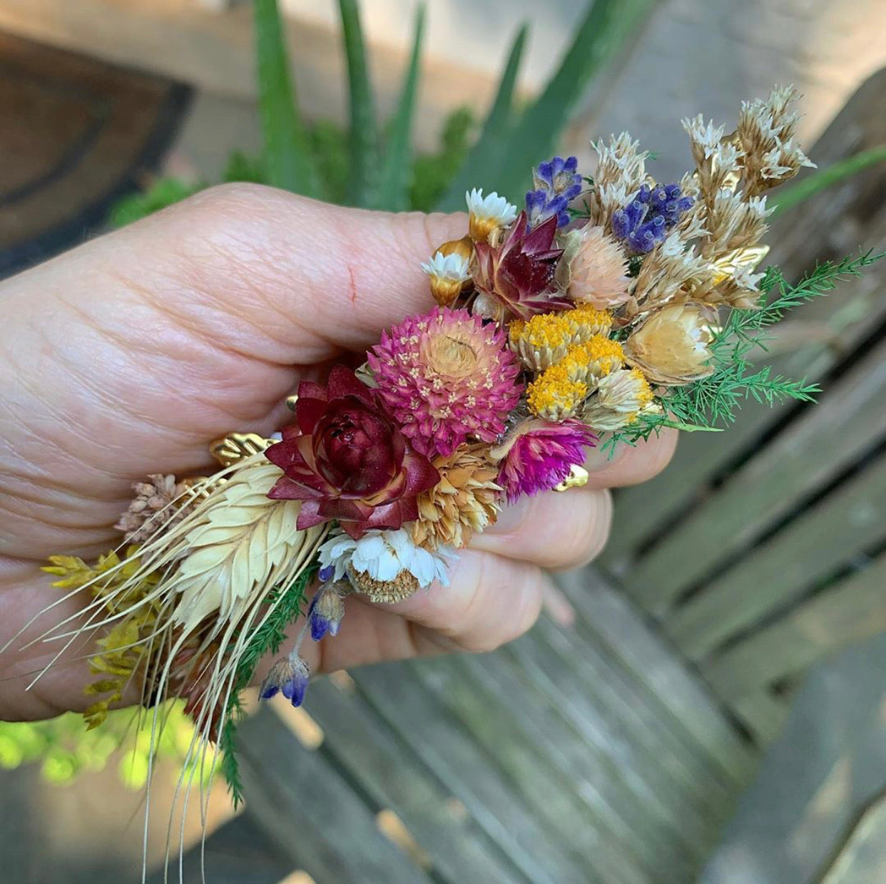 Custom Made* Fairy Dried Flowers Barrette