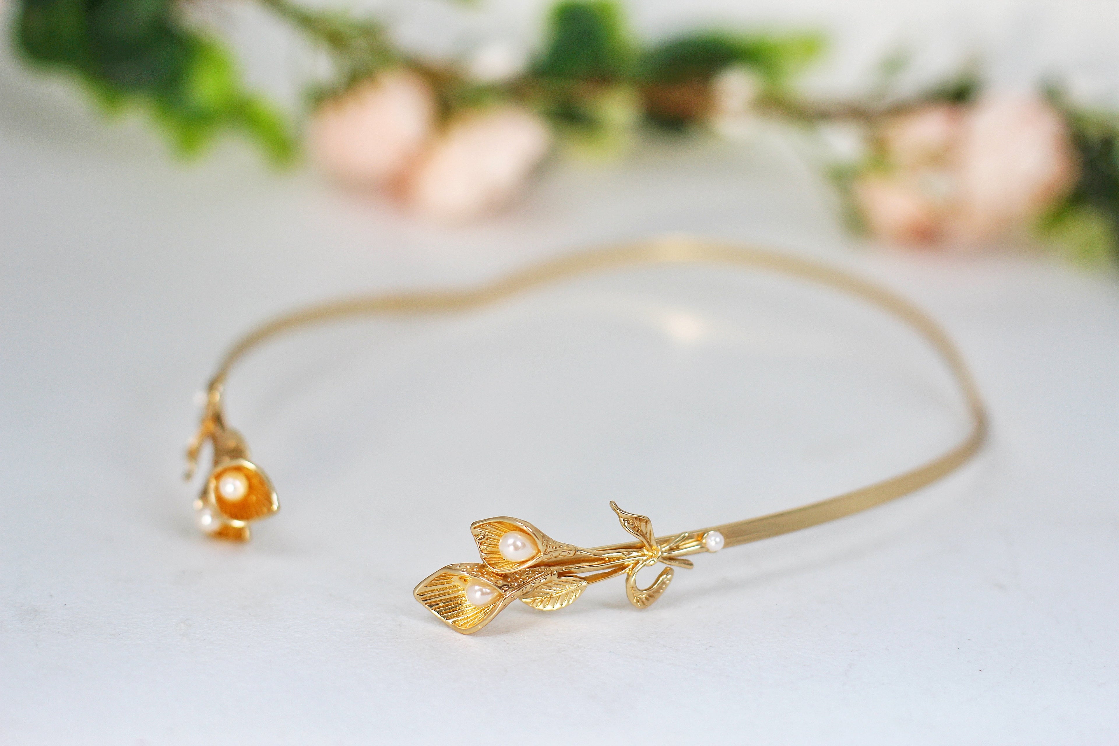 Calla Lilies Branch Goddess Crown