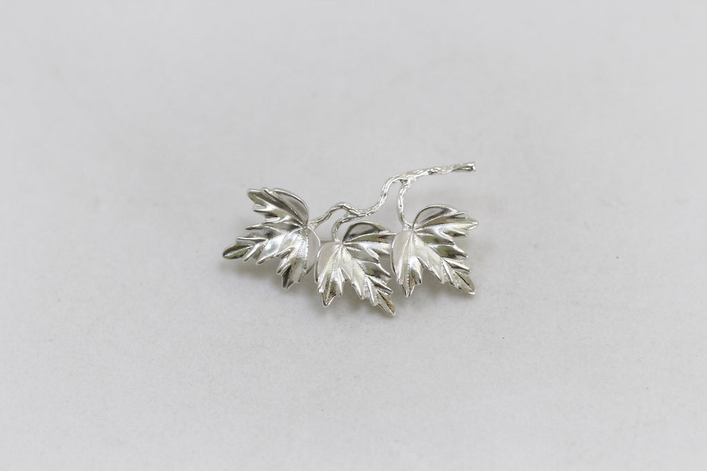 Triple Maple Leaves Brooch