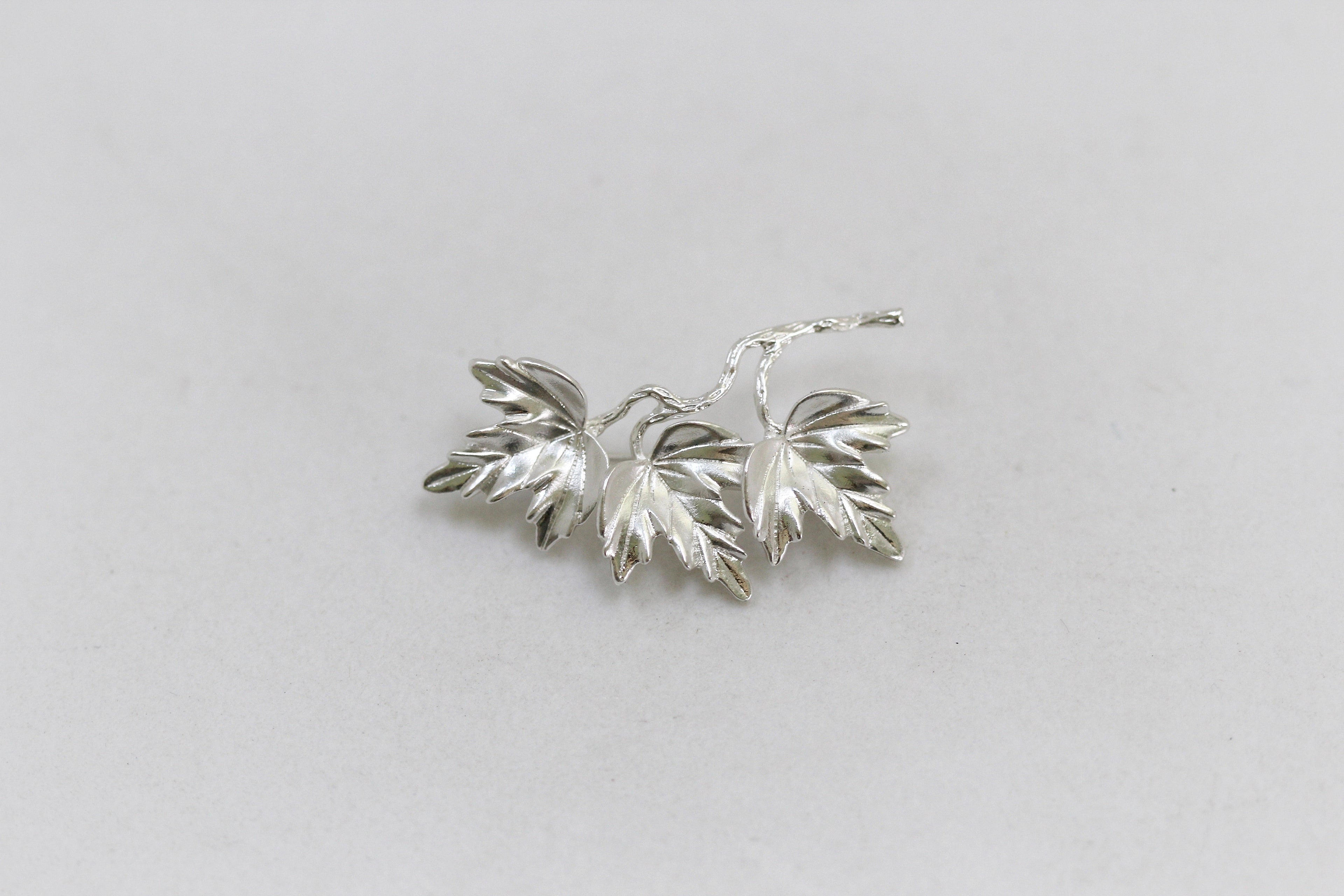 Triple Maple Leaves Brooch