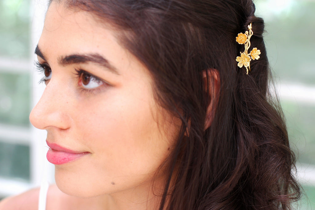 Large Sakura / Cherry Blossom Hair Prong