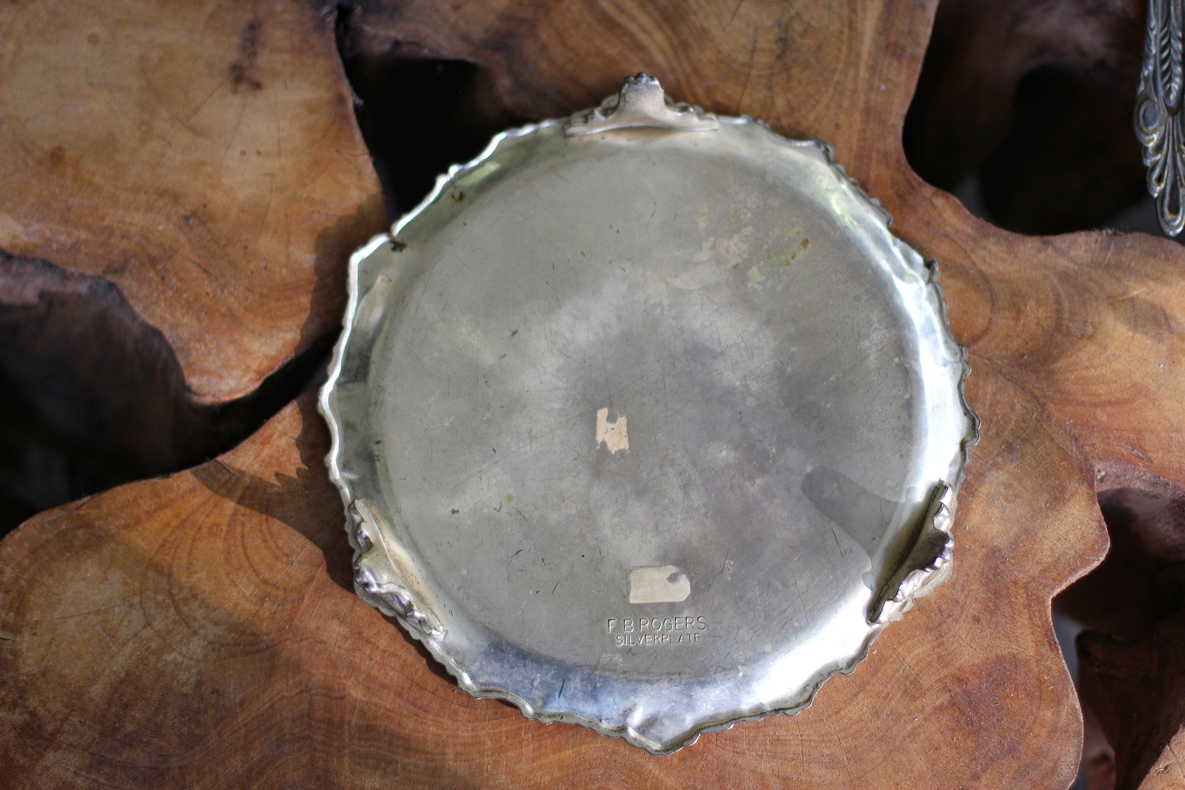 Antique Ornate Silver Claw feet Tray