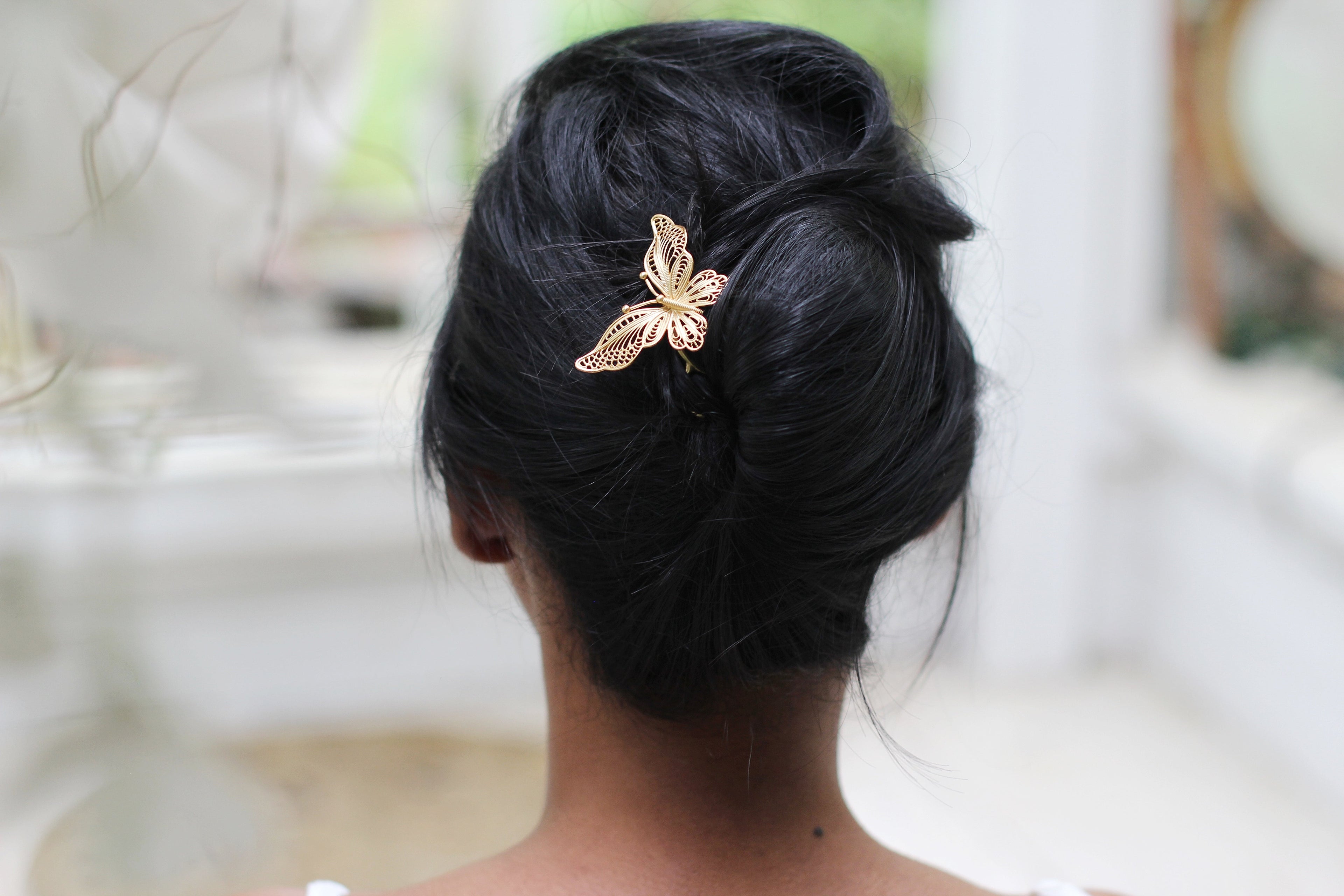 Filigree Butterfly Hair Prong
