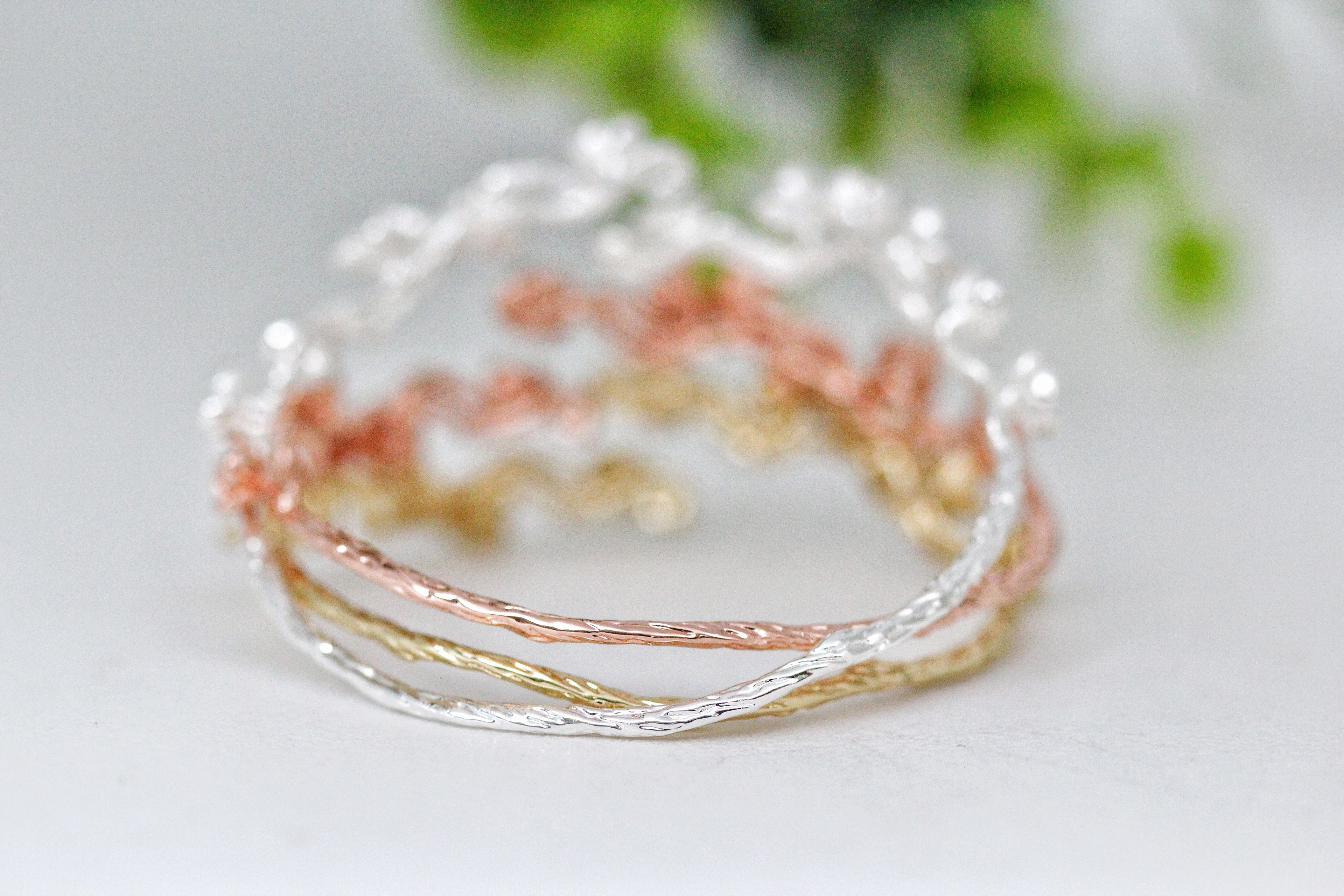 Cherry Blossom/Sakura Floral Branch Bracelet