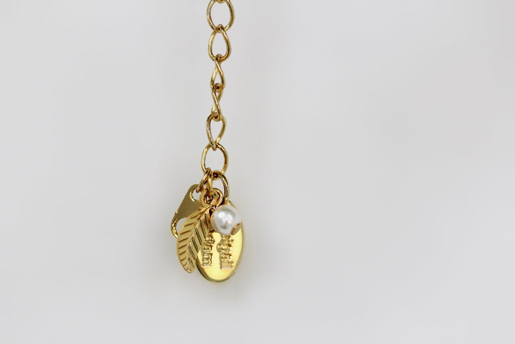 Crystals Branch with Leaf Necklace