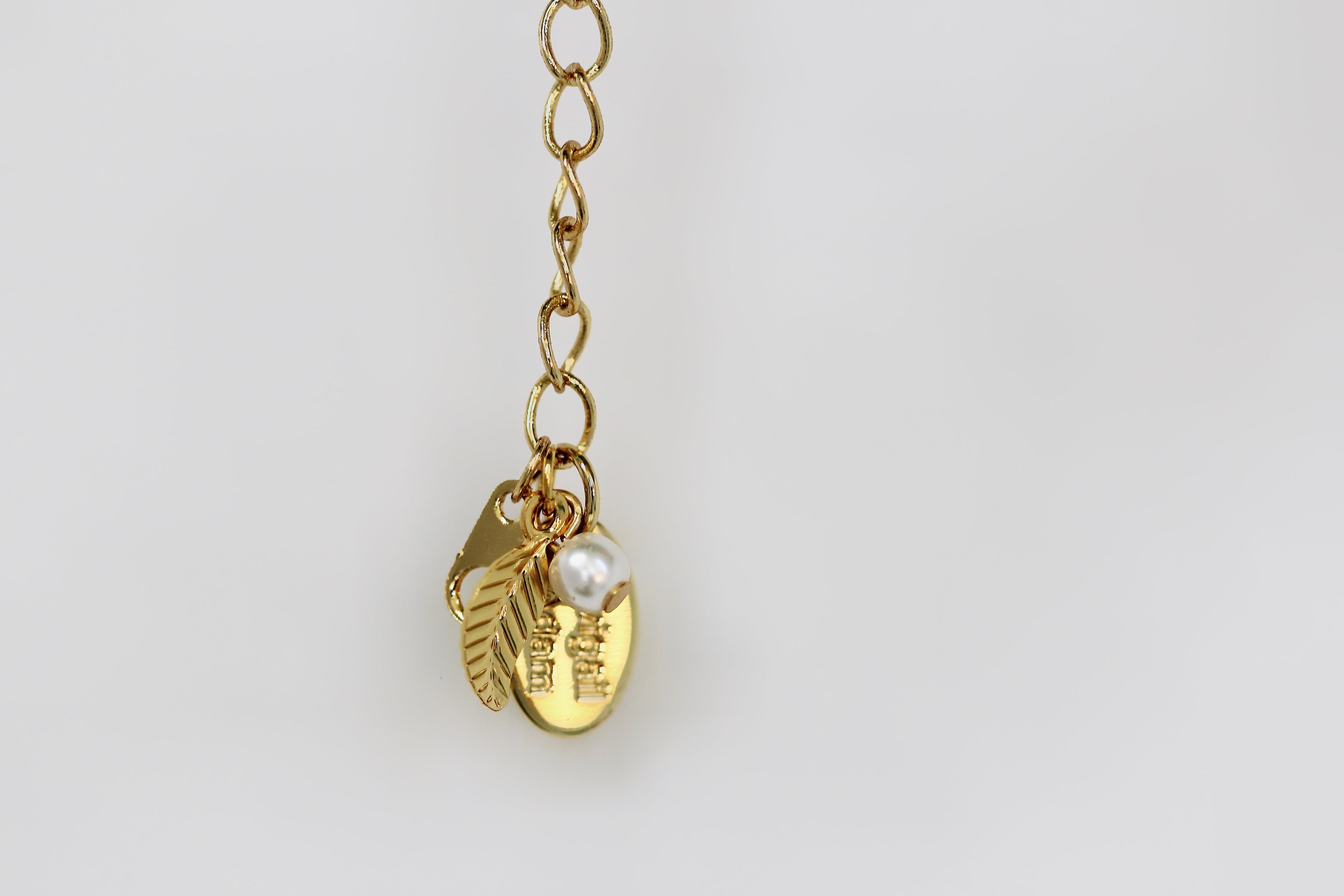 Crystals Branch with Leaf Necklace