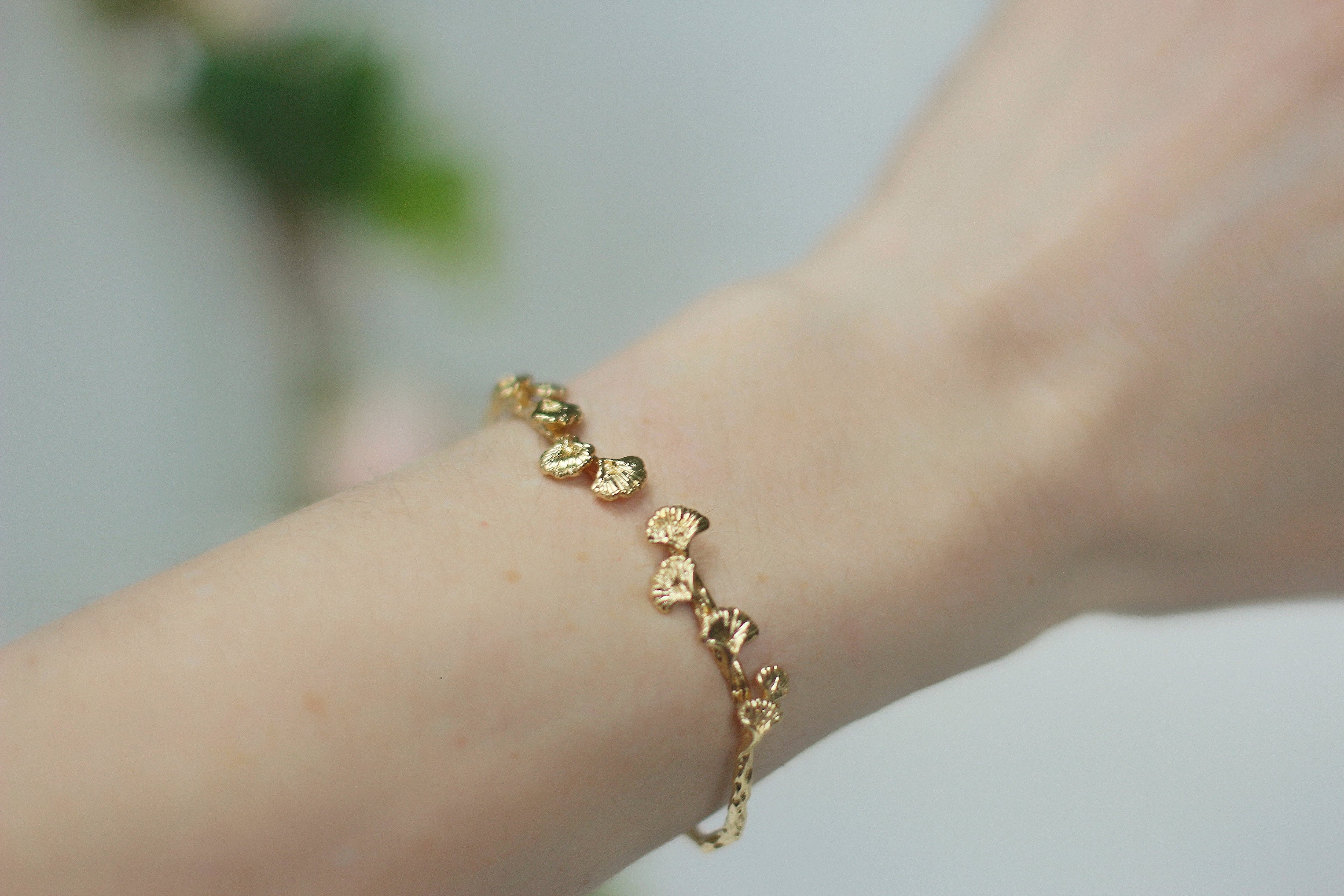 Ginkgo Leaves Branch Bracelet