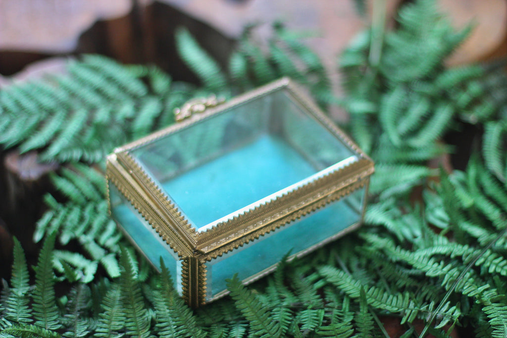Antique Turquoise Jewelry Box
