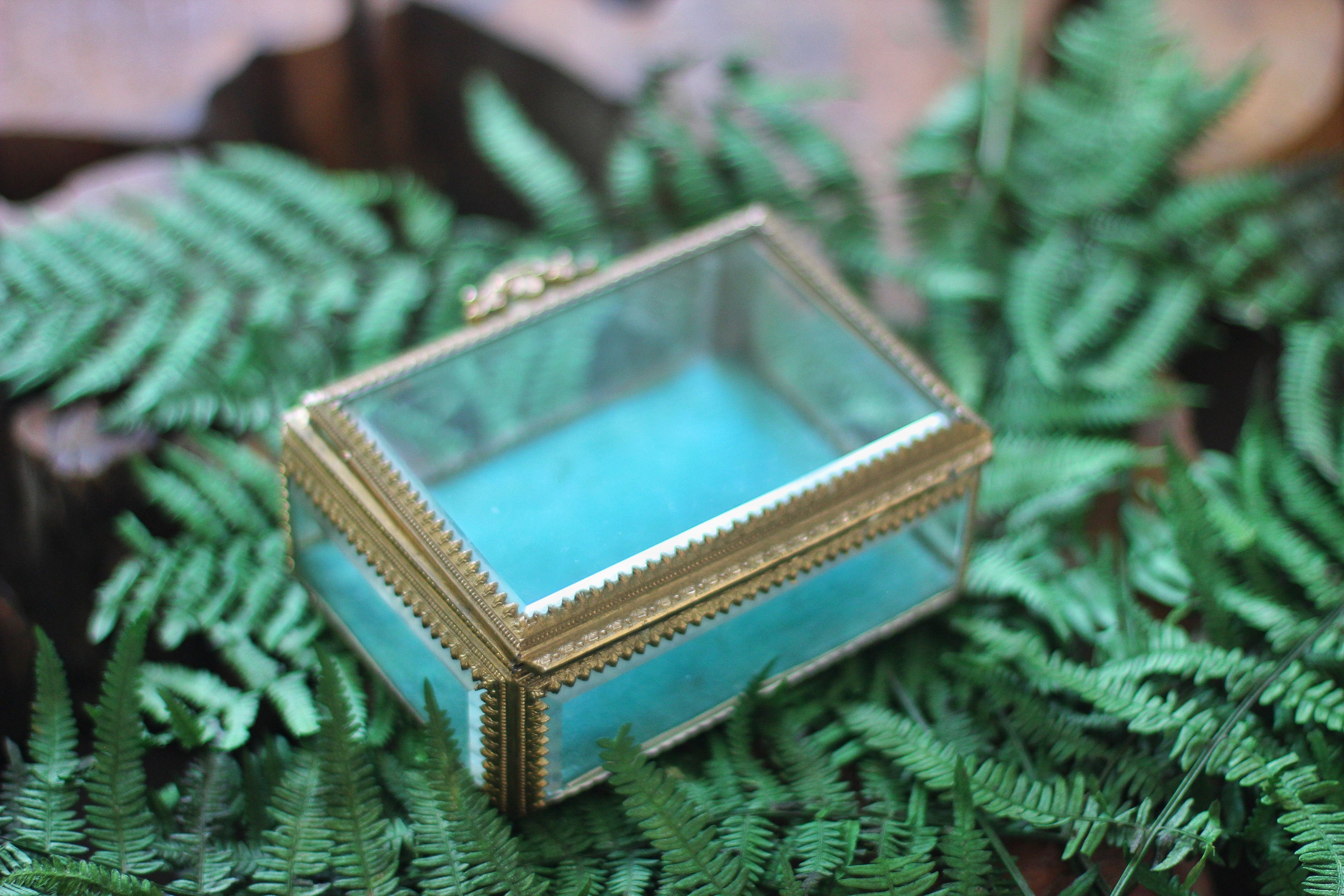 Antique Turquoise Jewelry Box