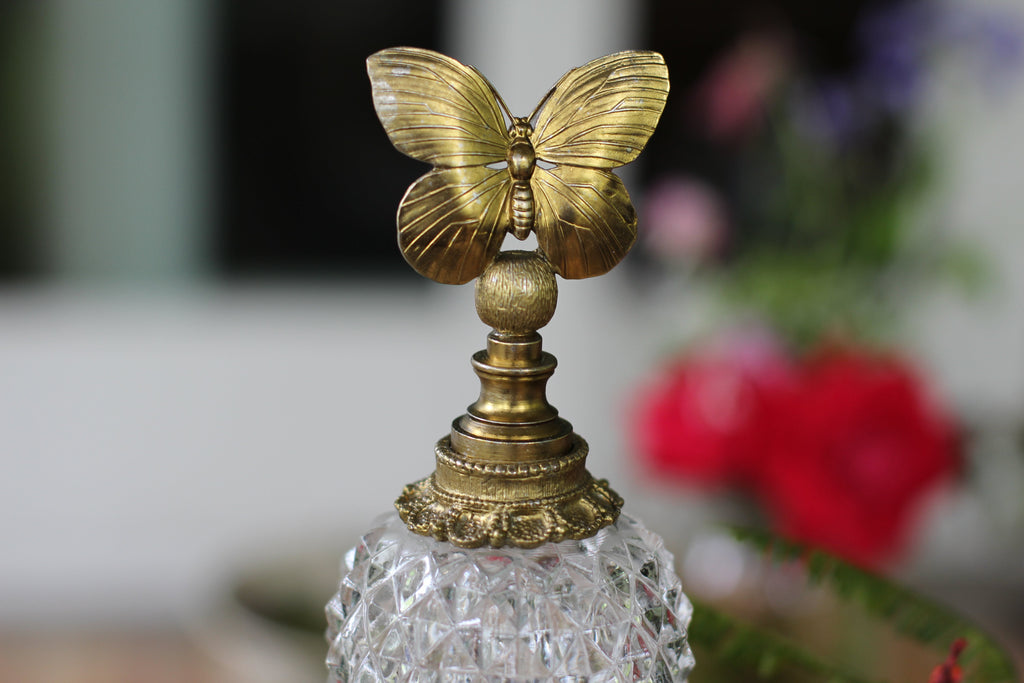 Antique Rare Matson Butterfly Perfume Bottle