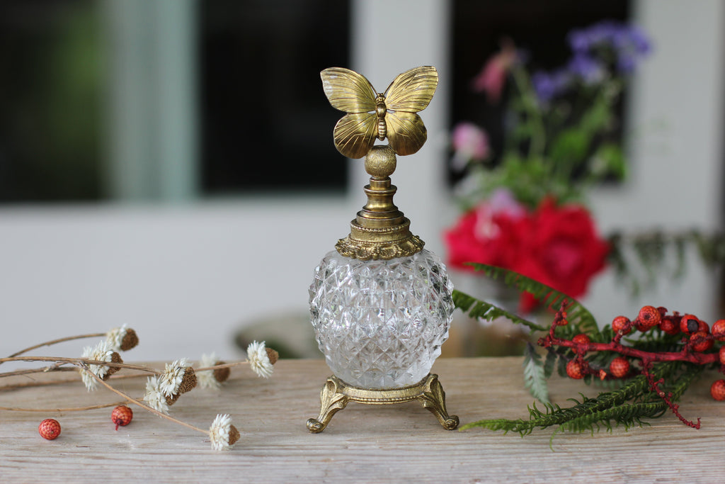 Antique Rare Matson Butterfly Perfume Bottle