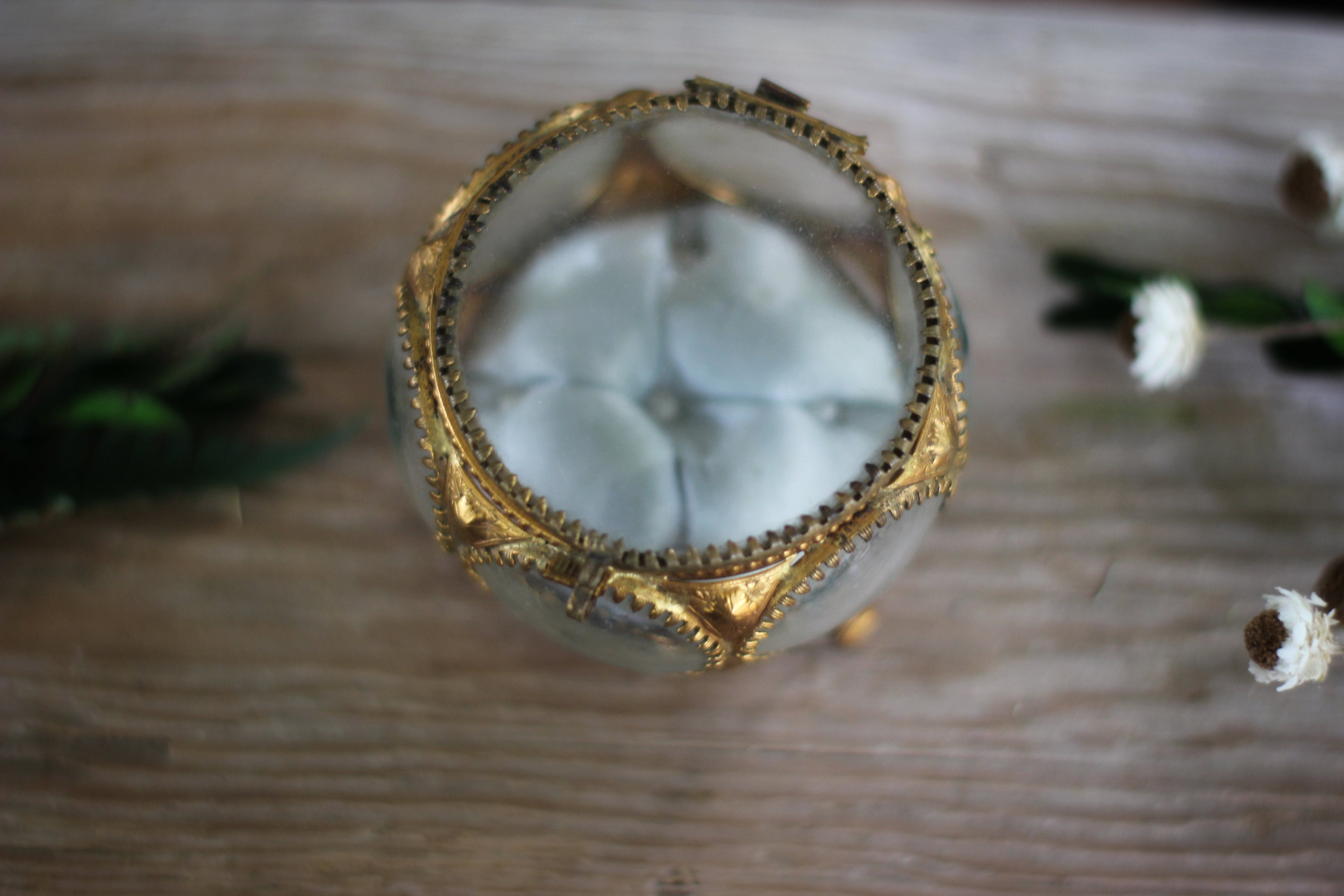 Antique Rare French Victorian Light Blue Jewelry Box