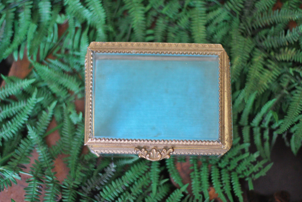 Antique Turquoise Jewelry Box