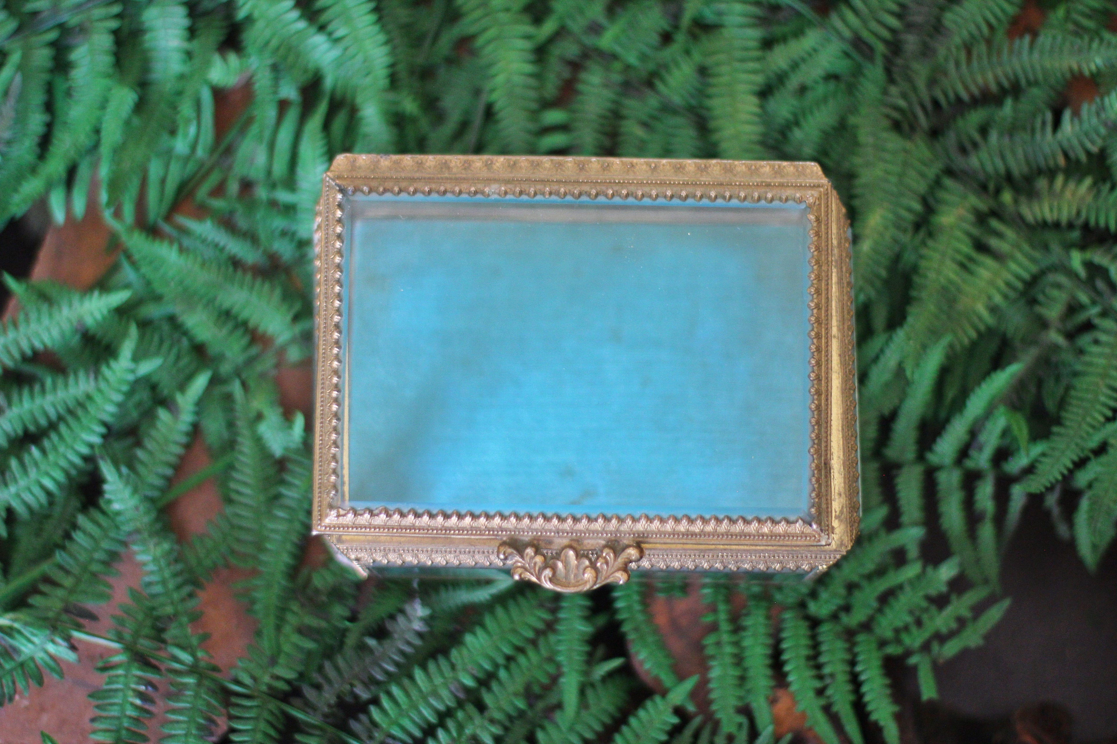 Antique Turquoise Jewelry Box
