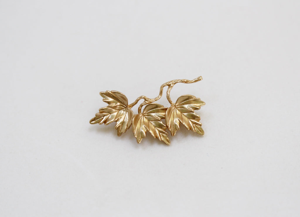 Triple Maple Leaves Brooch