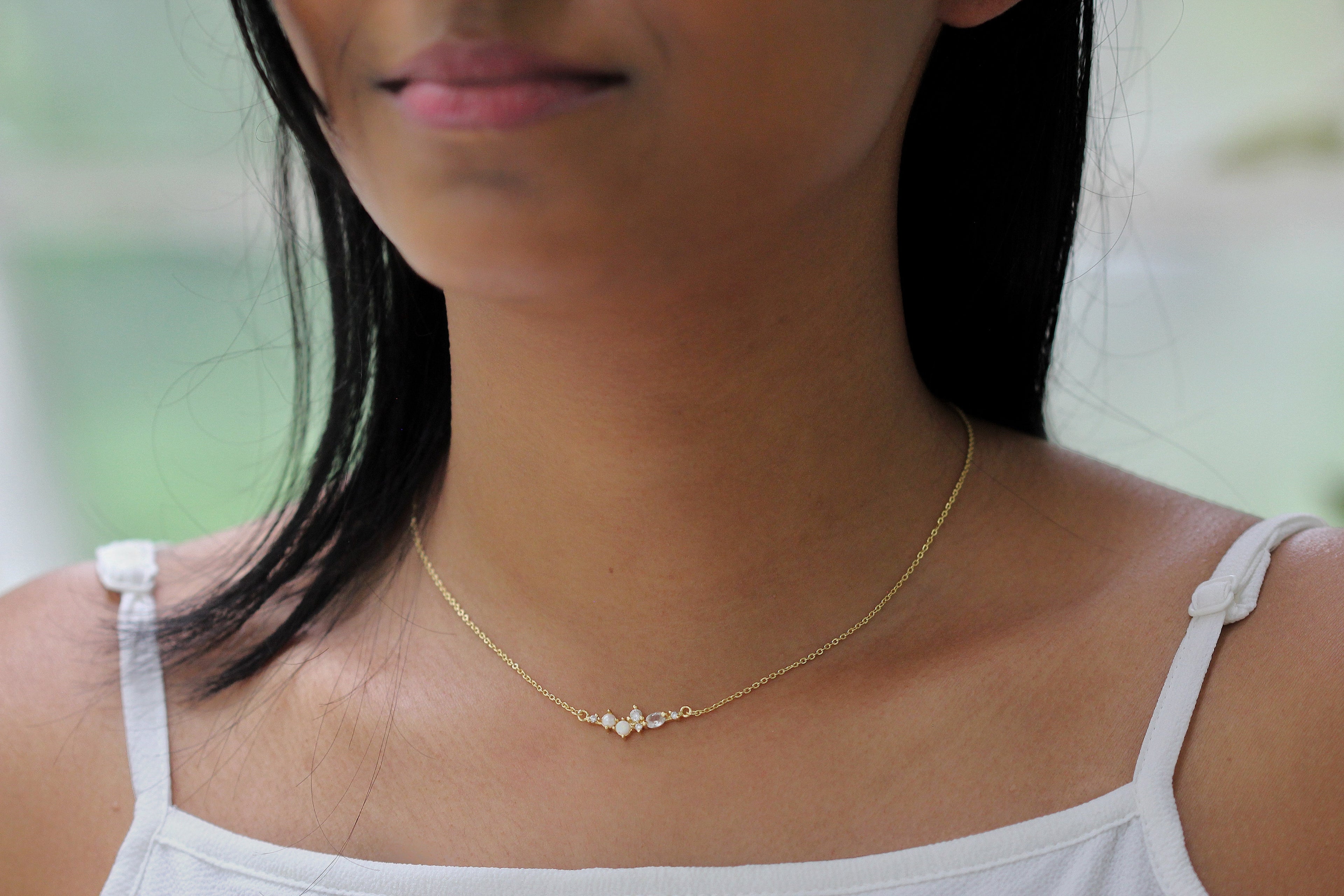 Crystals, Opal & Pearls Necklace