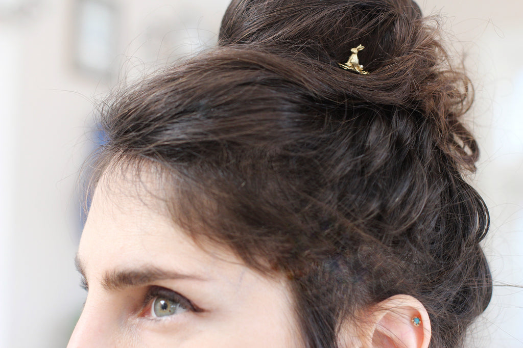 Cottontail Bunny Hair Pin