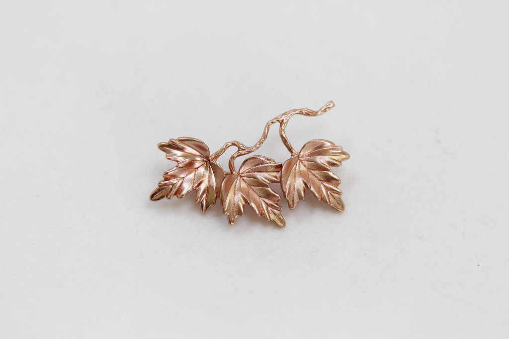 Triple Maple Leaves Brooch