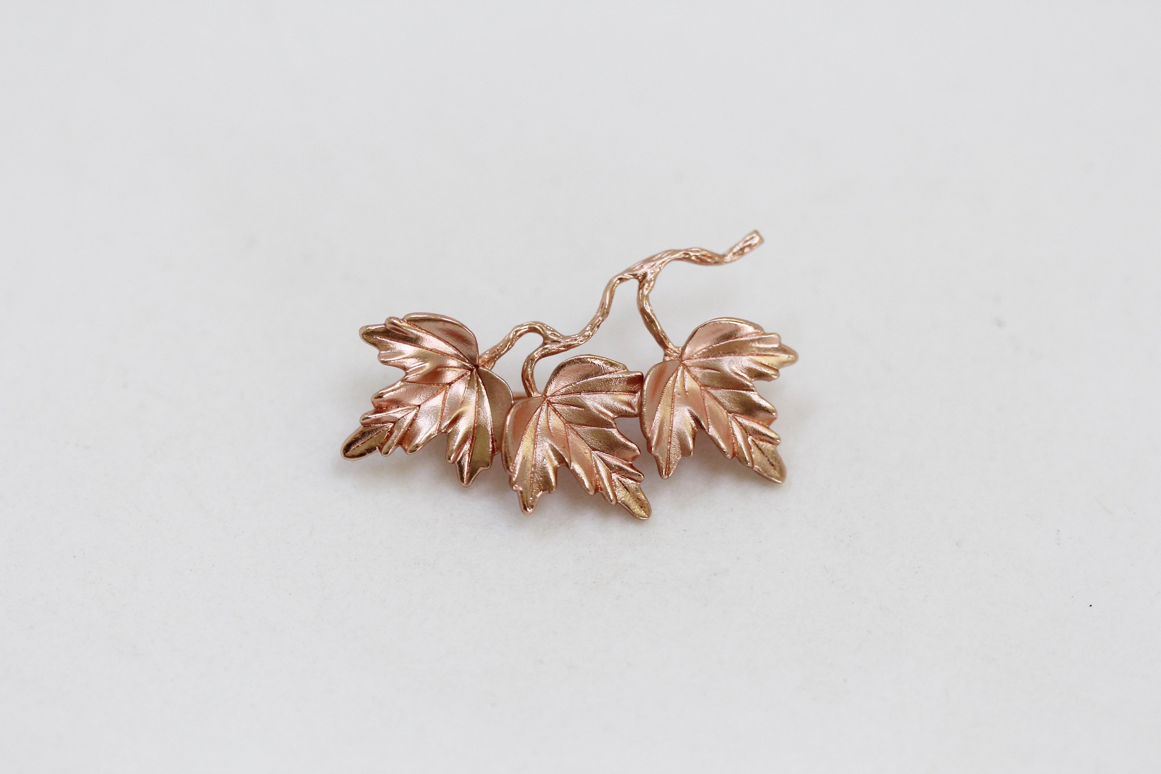 Triple Maple Leaves Brooch