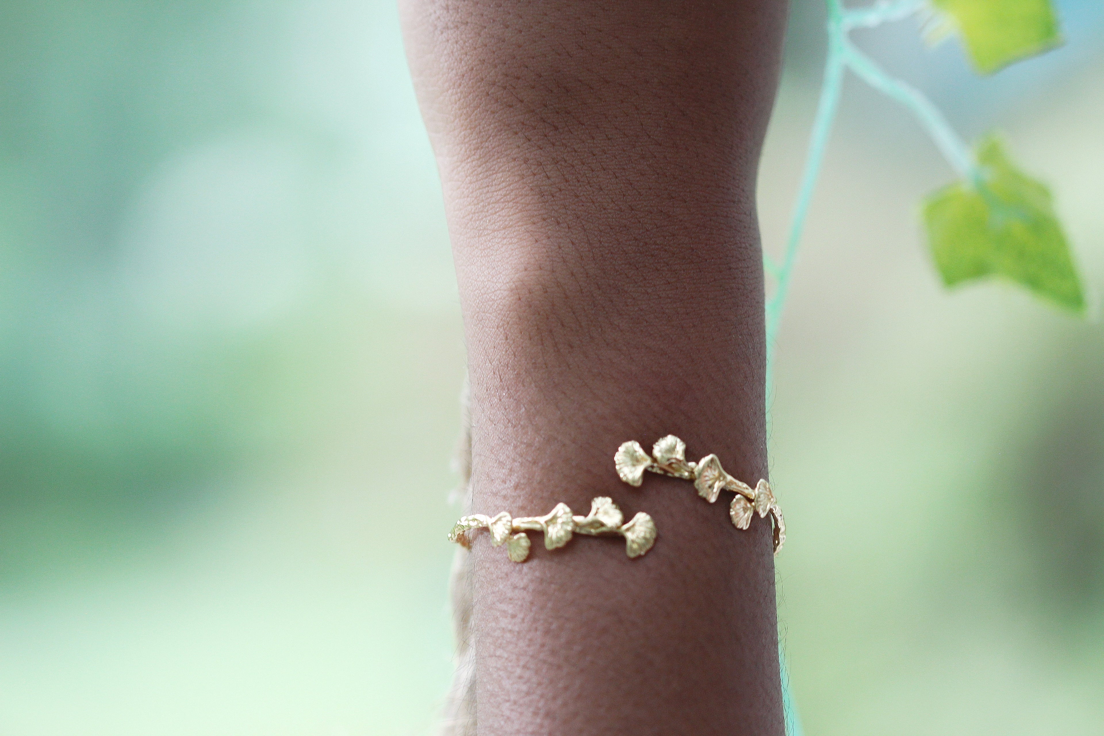 Ginkgo Leaves Branch Bracelet