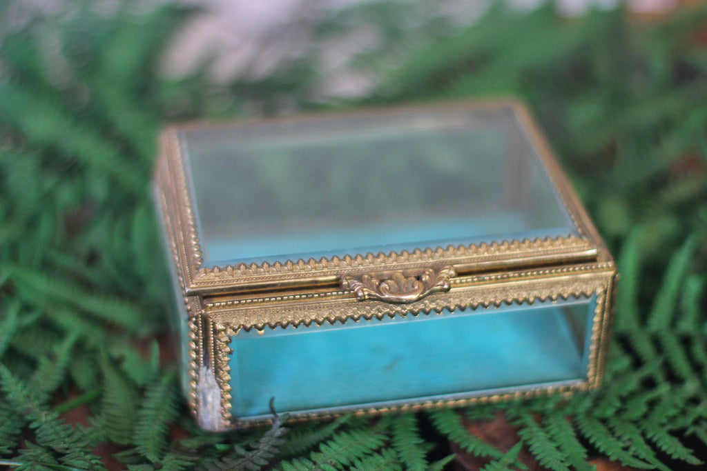 Antique Turquoise Jewelry Box