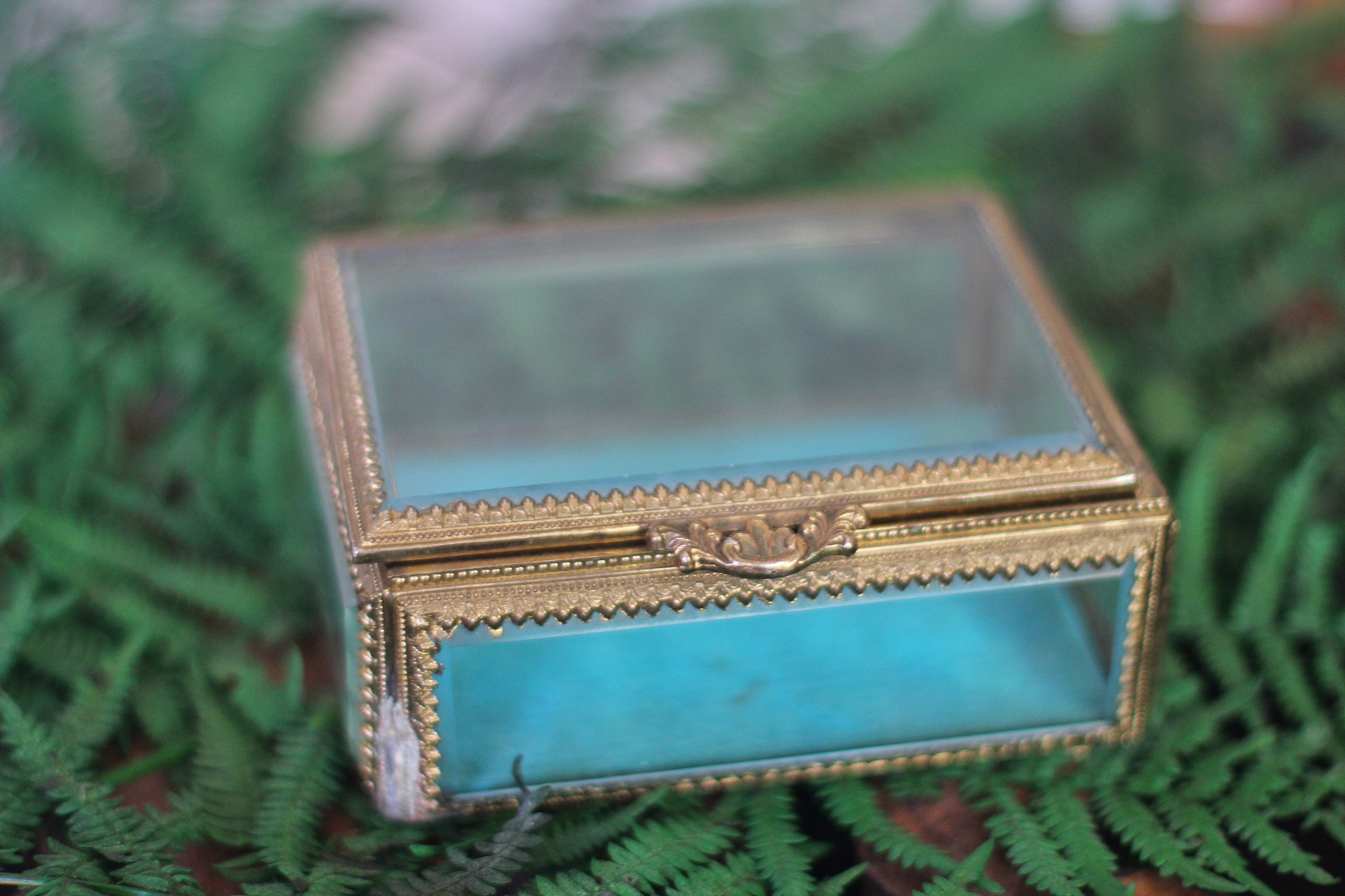 Antique Turquoise Jewelry Box