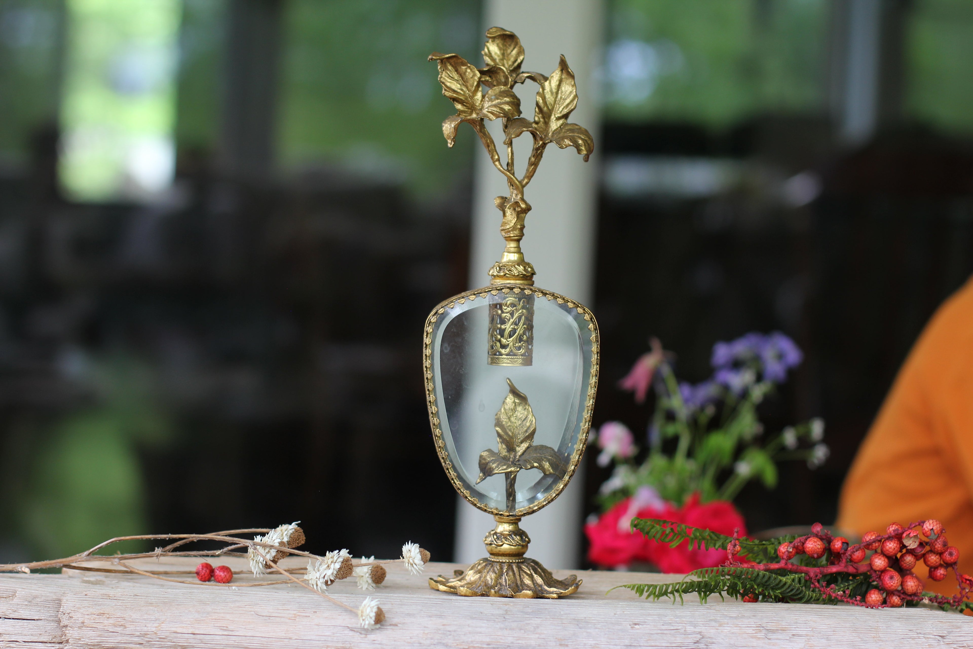 Antique Rare Iris Perfume Bottle