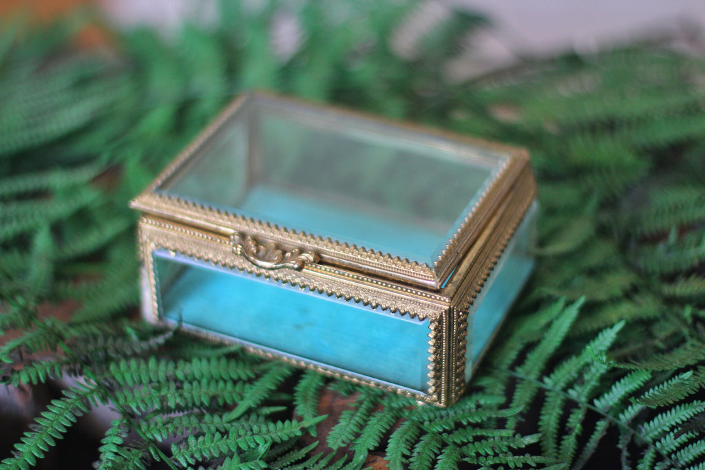 Antique Turquoise Jewelry Box