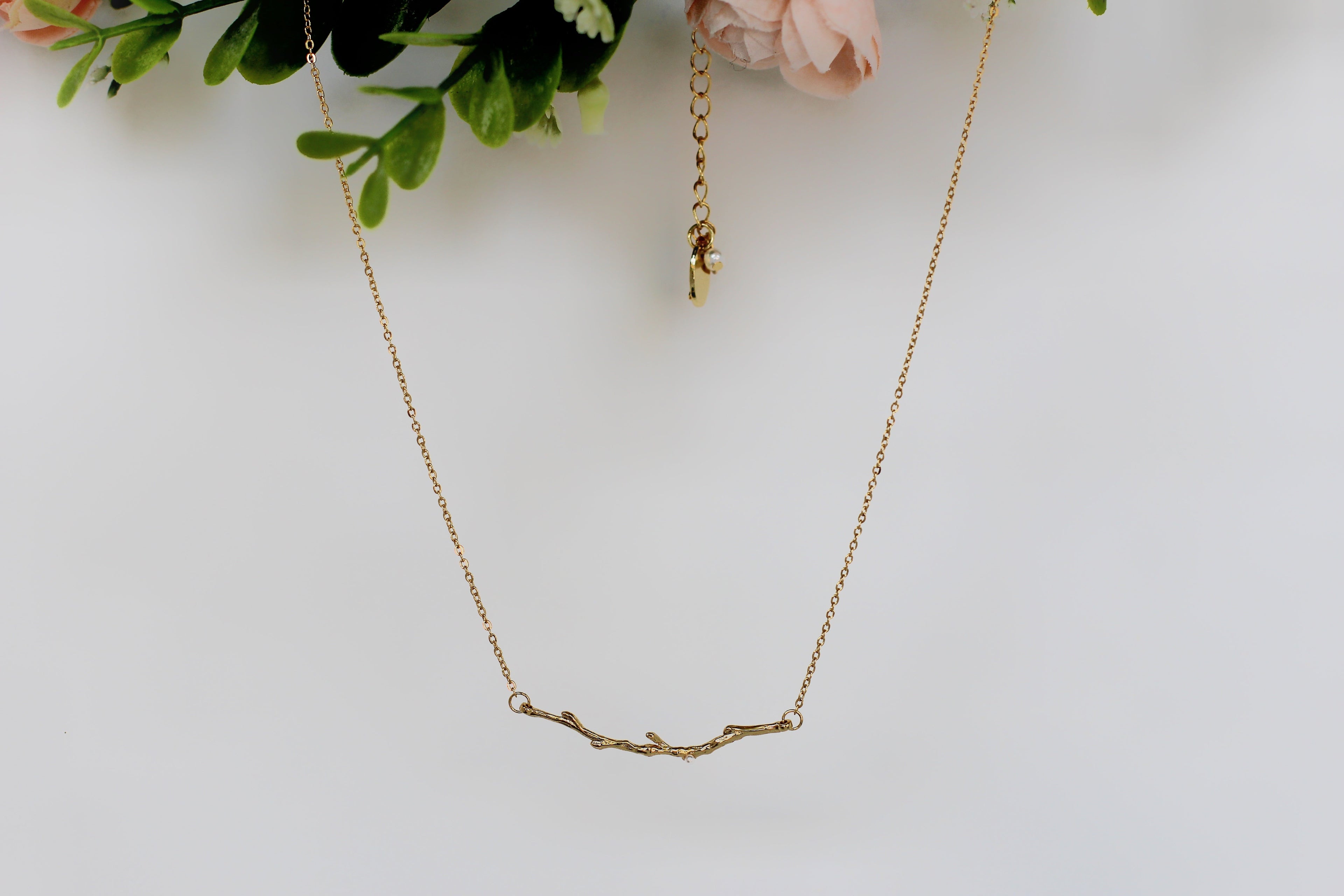 Rustic Branch with Pearls Necklace
