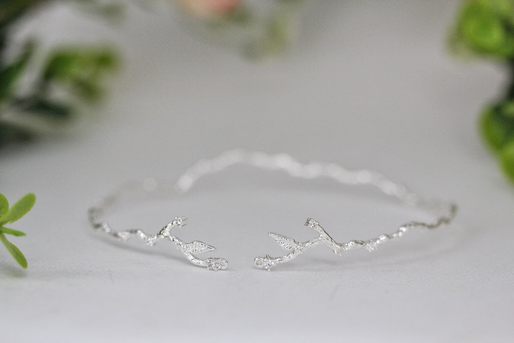 Rustic Branch with Crystals Choker
