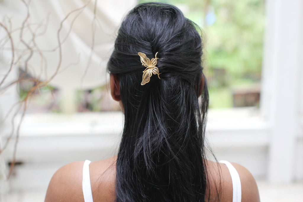 Filigree Butterfly Hair Prong