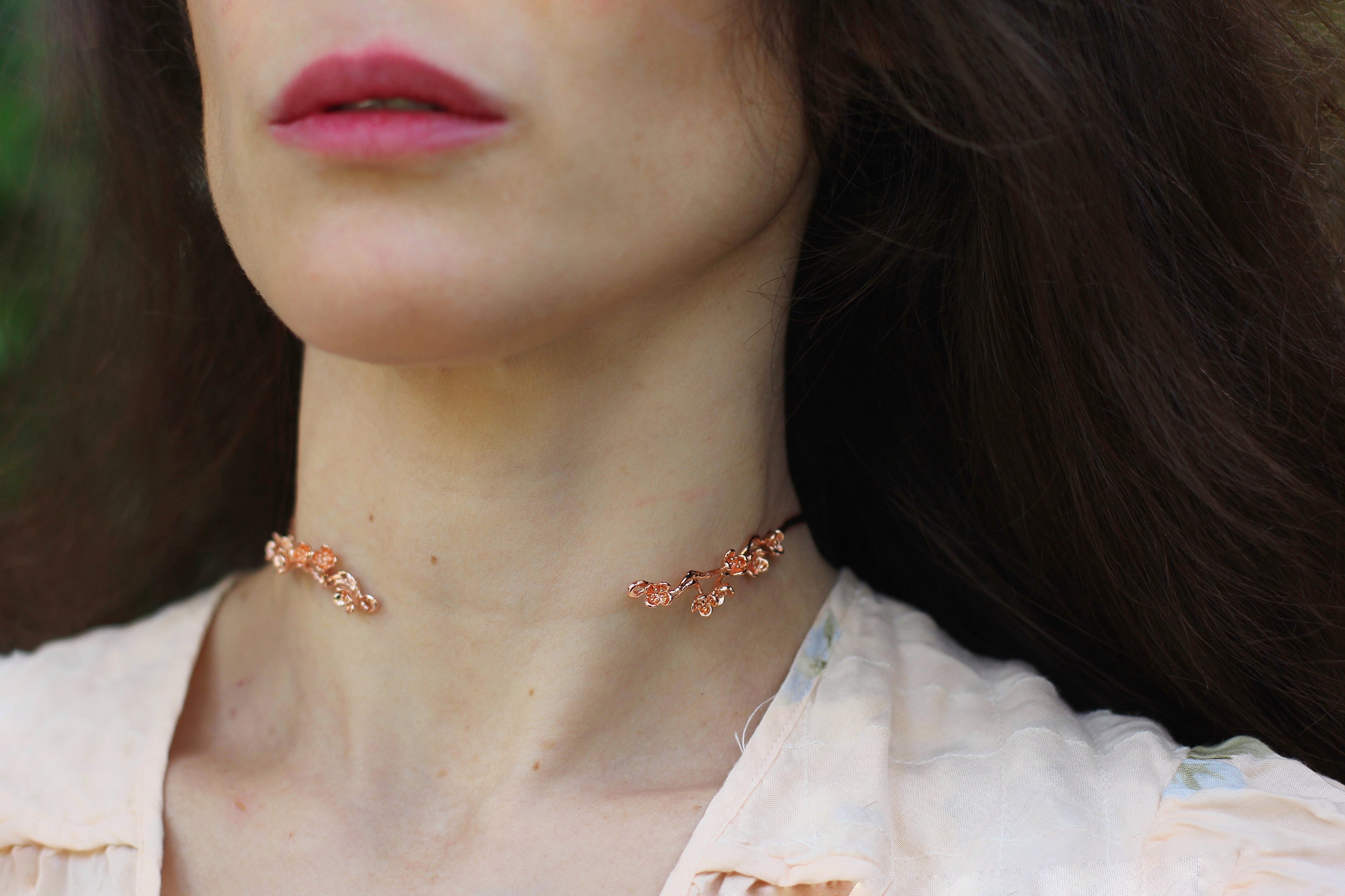 Cherry Blossom/Sakura Branch Floral Choker