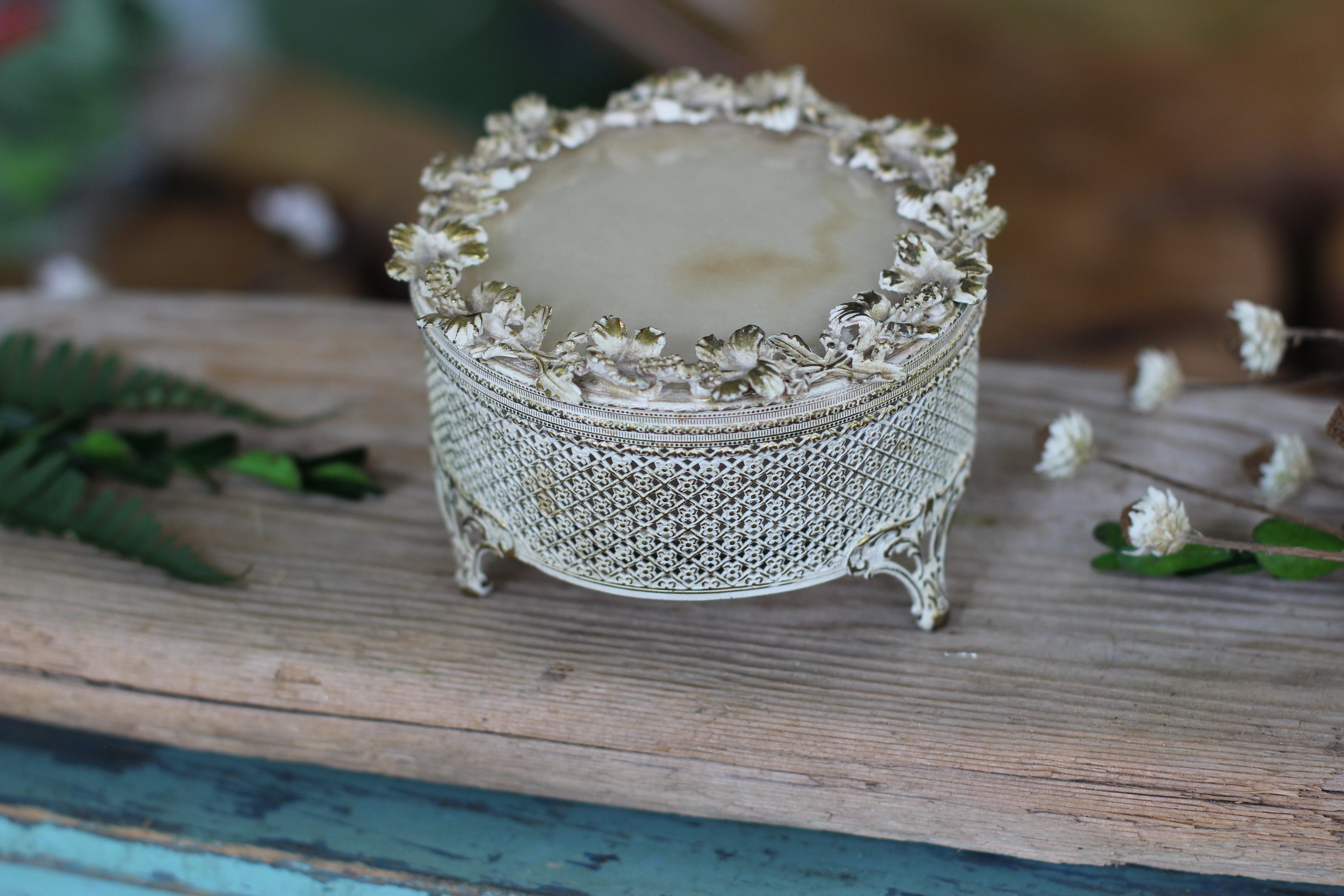 Vintage Dogwood Flowers Jar