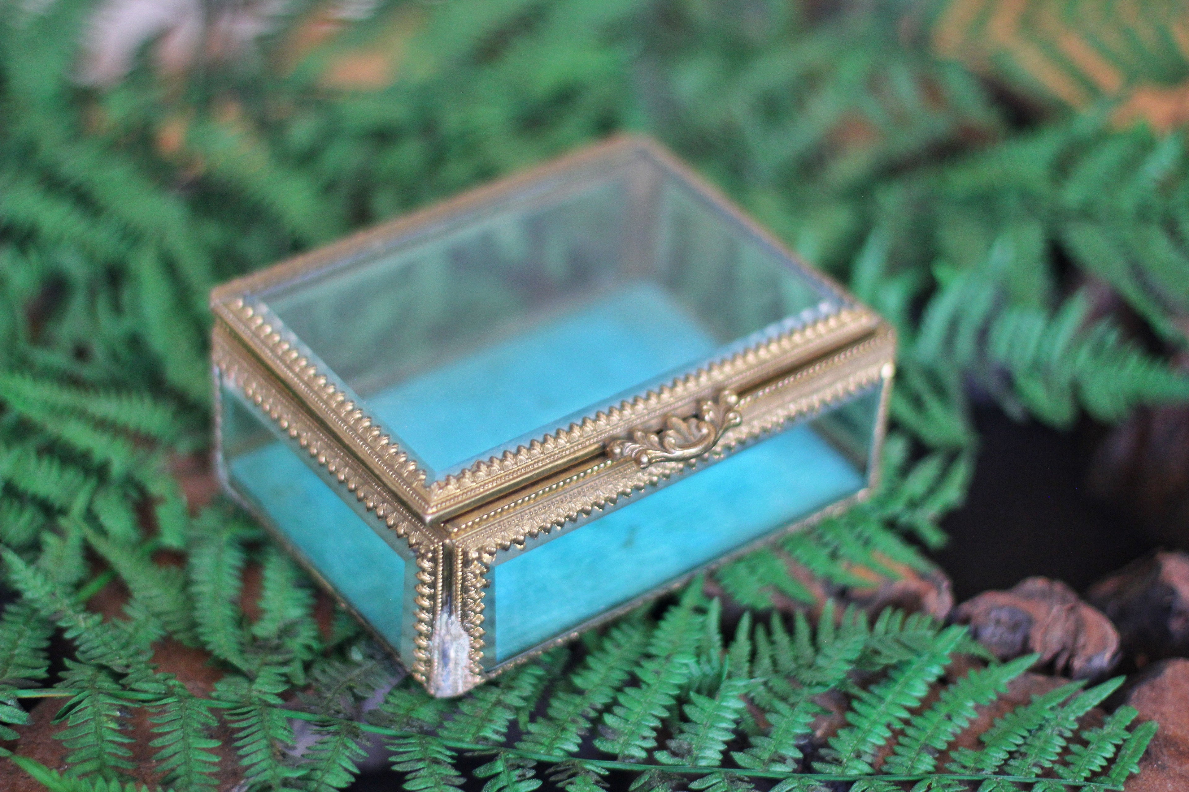 Antique Turquoise Jewelry Box