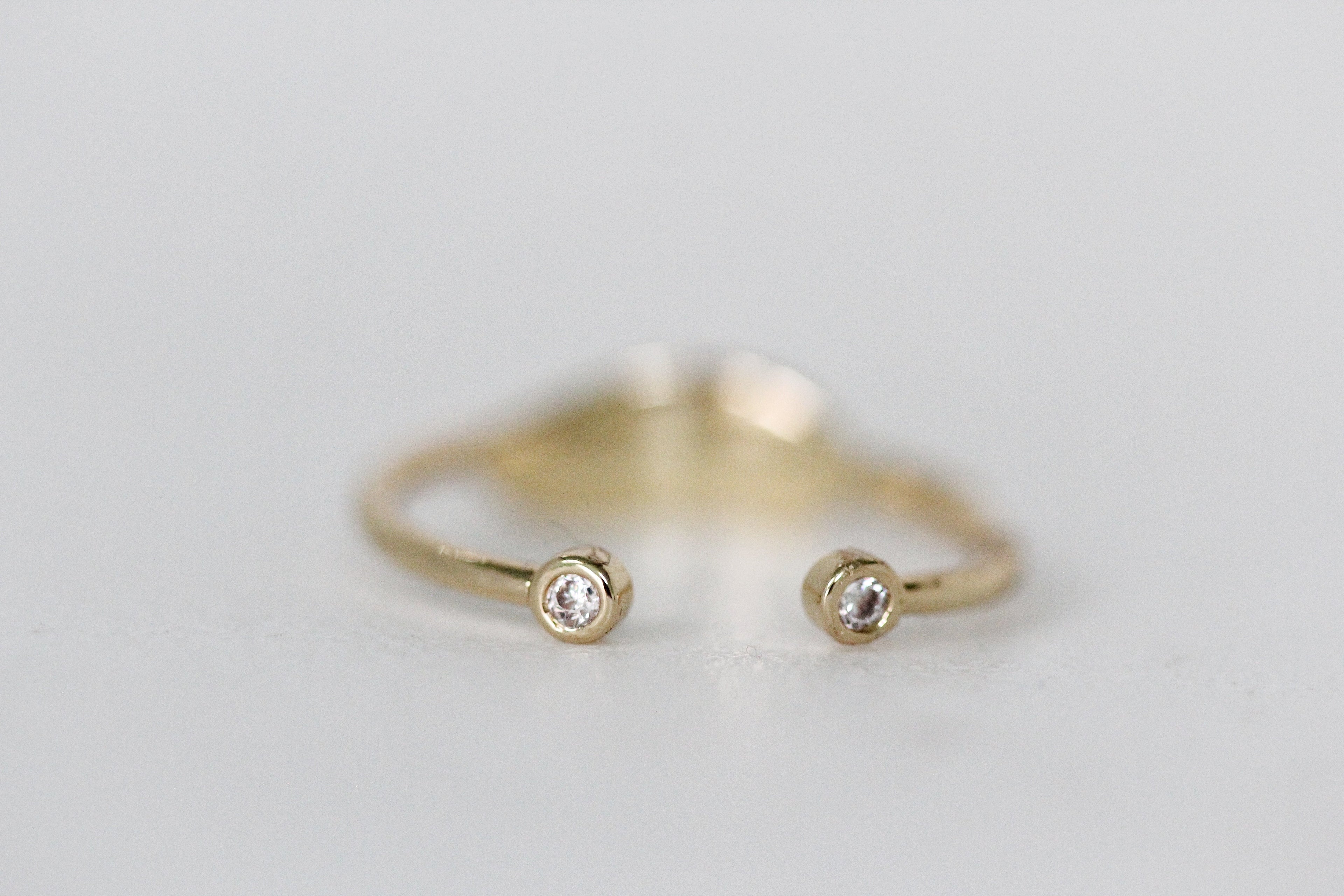 Bohemian Feather Ring with Crystals / Turquoise