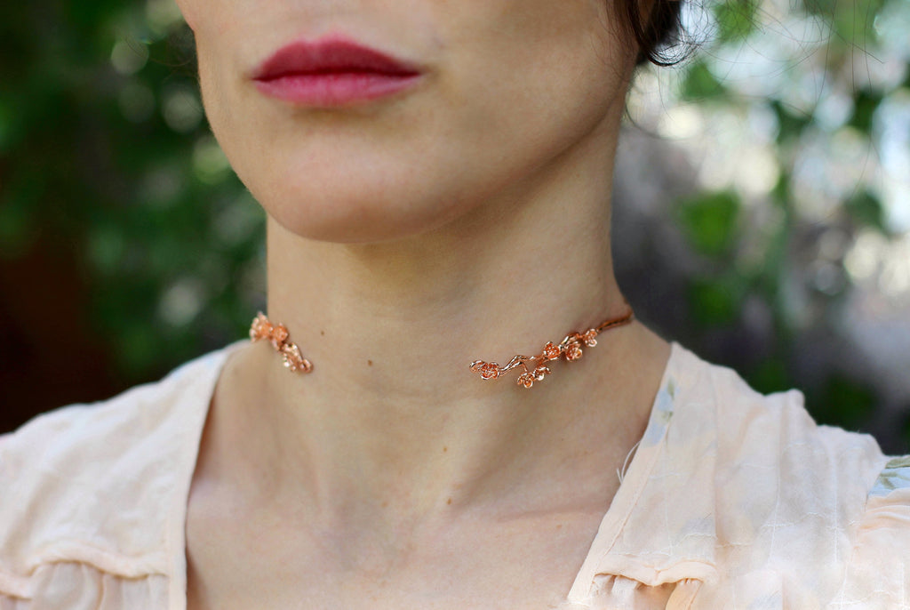 Cherry Blossom/Sakura Branch Floral Choker