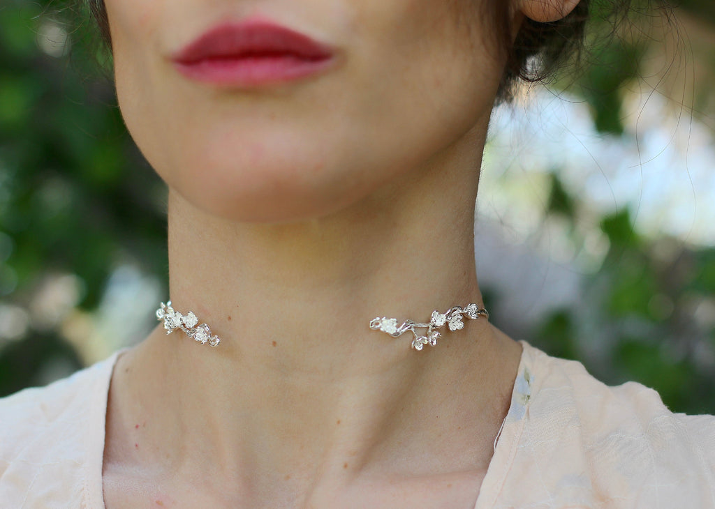 Cherry Blossom/Sakura Branch Floral Choker