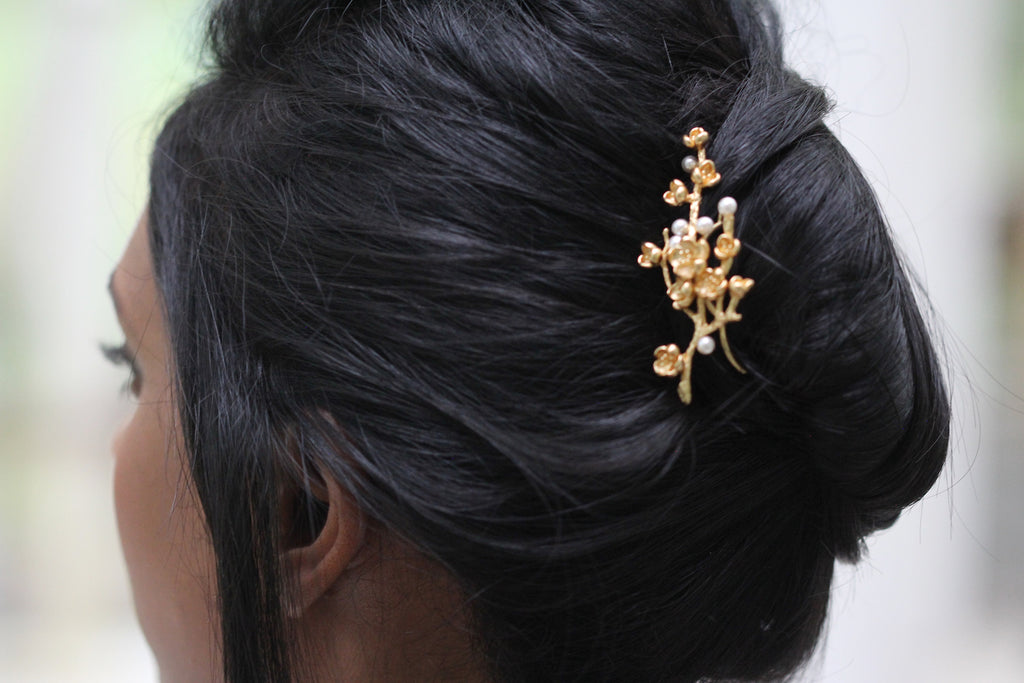 Sakura Field Floral Cherry Blossoms Hair Pin