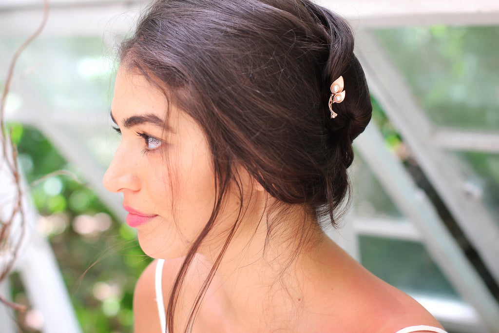 Calla Lily Floral Hair Prong