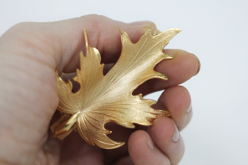 Large Fig Leaf Barrette
